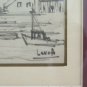 Alfredo Levo 1921-2013 landscape Liguria Sea Marina View Drawing Signed BM51