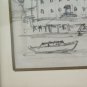 Alfredo Levo 1921-2013 landscape Liguria Sea Marina View Drawing Signed BM51