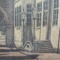 Antique Incision Signed Carl Wedderkopp Painting with Frame Coeval engraving R97
