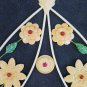 Wall Light Wrought Iron with Flowers Floral Vintage Made by Hand CH-14