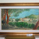 Old Painting To oil On Board landscape Liguria Roberto Verardo G15