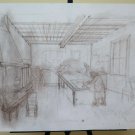 24 13/16x19 11/16in Drawing Pencil On Basket Large Studio Preparatory Author