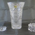 Vase Of Crystal For Blossom With Ashtray & Box Storage PS11