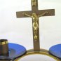 Candlestick Vintage Brass With Crucifix Small Size Candlestick GR6