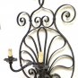 Large Wall Vintage Wrought Iron Forged by Hand Craft Lamp Ch