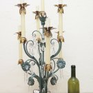Table Lamp For Terra Wrought Iron Style Floral Vintage Handmade Hand Ch