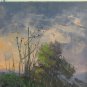 Old Painting oil Hand Painted Signed Of Lillis landscape To Sunset VG