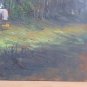 Old Painting oil Hand Painted Signed Of Lillis landscape To Sunset VG