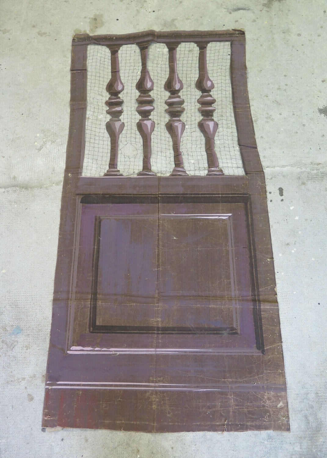Large Scenary Theatrical Screen Backdrop Hand Painted Holder Bannister CL1.29