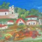 Old Painting Naif Painting oil On Board Tuscany Italian Second '900 VG