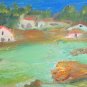 Old Painting Naif Painting oil On Board Tuscany Italian Second '900 VG
