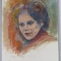 Old Painting Portrait Feminine Torino Italian Years 80 Painting On paper Pb