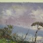 Old Painting oil Hand Painted Signed Of Lillis landscape Sky Dark VG