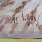 Old Painting oil Hand Painted Signed Of Lillis landscape Sky Dark VG