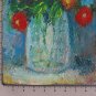 3 1/2x7 1/2in Small Painting Floral Vintage Painting Blossom oil On Board X13