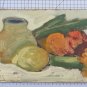 Nature Still Painting oil On Board Signed Painting Original Vintage Italy VG