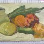 Nature Still Painting oil On Board Signed Painting Original Vintage Italy VG