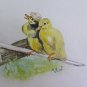 Old Painting Watercolour Vintage Chicks Ducklings Animals Signed BM53.6E