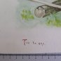 Old Painting Watercolour Vintage Chicks Ducklings Animals Signed BM53.6E