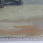 Grinder To Work Old Painting On paper Years '60 '70 Portrait Man Pb
