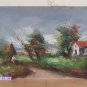 Painting oil landscape Painting On Board Signed Of Lillis Vintage Years' 70 VG
