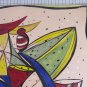 Painting Abstract Vintage Painting Signed Reynaud Painter Piedmont Italy Bsn