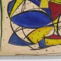 Painting Abstract Vintage Painting Signed Reynaud Painter Piedmont Italy Bsn