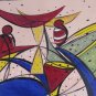 Painting Abstract Vintage Painting Signed Reynaud Painter Piedmont Italy Bsn