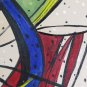 Painting Abstract Vintage Painting Signed Reynaud Painter Piedmont Italy Bsn