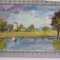 34 Small Painted oil Board landscape Views Vintage Painting Miniature X13 And