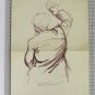 Old Drawing Portrait Figure Full Sketch Of Painter Pancaldi P28.10