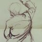 Old Drawing Portrait Figure Full Sketch Of Painter Pancaldi P28.10