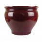 Large Jar Ceramics Cachepot Cache-Pot Red Ox Blood R137
