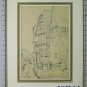 Old Drawing View Haldenweg Signed Bishoff Pen On paper BM53.6A