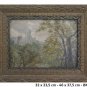 Painting Antique oil Board landscape France Frame Art Nouveau Beginning 900 BM46