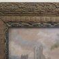 Painting Antique oil Board landscape France Frame Art Nouveau Beginning 900 BM46