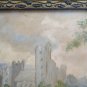 Painting Antique oil Board landscape France Frame Art Nouveau Beginning 900 BM46