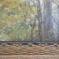 Painting Antique oil Board landscape France Frame Art Nouveau Beginning 900 BM46
