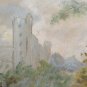 Painting Antique oil Board landscape France Frame Art Nouveau Beginning 900 BM46