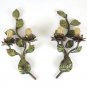 2 Wall Wrought Iron Style Floral Vintage Lights Wall x17 9-10