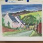 Old Painting Watercolour On paper landscape French View France BM53.2