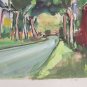 Old Painting Watercolour On paper landscape French View France BM53.2