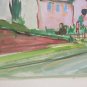 Old Painting Watercolour On paper landscape French View France BM53.2