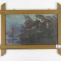 Painting Antique landscape Night View lake Moon Night Painting with Frame X8