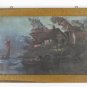 Painting Antique landscape Night View lake Moon Night Painting with Frame X8