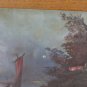 Painting Antique landscape Night View lake Moon Night Painting with Frame X8