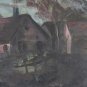 Painting Antique landscape Night View lake Moon Night Painting with Frame X8