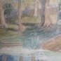 Painting Antique landscape Dampagna Denmark Signed Niels Rasmussen Painting R94