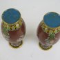Couple Vases Cloisonné Vintage Chinese Asia Jar For Blossom Floral CM1