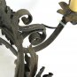 Antique Chandelier Wrought Iron Floral Blossom Leaves Artisan Black RB